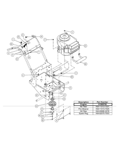 Kawasaki Kai Engine Assembly 15hp Diagram and Parts List for G1548 55AE232S750-WAM Cub Cadet Lawn Mower